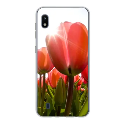 Produktbild von MuchoWow® Handyhülle Schutzhülle Hülle für Samsung Galaxy A10 Blumen - Tulpen - Sonne Silikon Softcase Handy Hülle - Schutzhülle