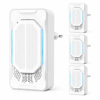 Produktbild von Luftreiniger 4er Set für Zuhause, Steckdosen Luftreiniger fürs Schlafzimmer, Raumduftreiniger gegen Staub, Rauch, Gerüche und Pollen, für Bad & Küche