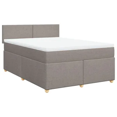 Produktbild von Boxspringbett mit Matratze Taupe 160x200 cm Stoff