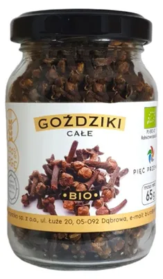GOŹDZIKI CAŁE BEZGLUTENOWE BIO 65 g - PIĘĆ PRZEMIAN