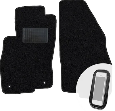 Produktbild von moto-MOLTICO Vorne Fußmatten Auto Velours Autoteppiche Schwarz Automatten Set 2-teilig passend für Fiat Albea Grande Punto