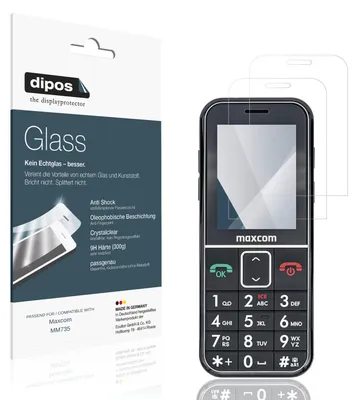 Produktbild von 2x Schutzfolie für Maxcom MM735 - Anti-Shock 9H Folie dipos Glass Kunststoffglas