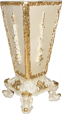 Obrázok produktu pre Casa Padrino, stojan na dáždniky, štýl barok, luxusný, krémová/zlatá farba, s krištáľovými kamienkami – 71 x 31 x 30 cm
