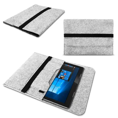 Produktbild von Tablet Tasche für Teclast T60 12 Zoll Hülle Schutzhülle Case Tasche Filz CoverFarbe:Hellgrau