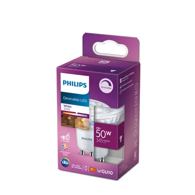 Image de Philips 8718699775810 Ampoule LED 4W/50W 380lm GU10 3000K dimmable 36D spot