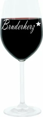 Immagine prodotto di Bicchiere da vino Leonardo 400 ml, cuore di fratello, regalo bicchiere d'atmosfera con incisione, cuore di fratello, bicchiere d'atmosfera, vetro, 22 cm