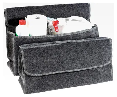 Produktbild von Kofferraumtasche: 2er Set Anti-Rutsch-Kofferraumtasche mit Klettbefestigung Groß