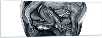 Produktbild von Bilder auf glas - Einteilig - Abstraktion schwarz verschwommen - 160x50cm - Glasbilder - Wandbilder - Bilder - Wanddekoration aus Glas - Glas Bilder - Wandbild auf Glas - GAB160x50-4874