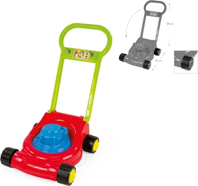 Produktbild von Mochtoys 10631 Spielzeug Rasenmäher, Kinderrasenmäher klappbar aus Kunststoff