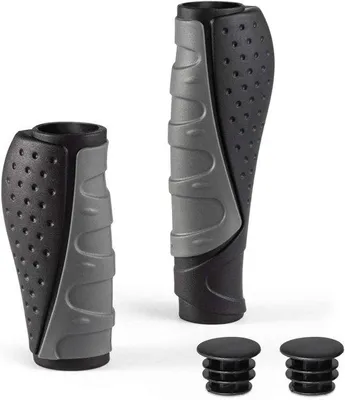 Productafbeelding van Famanu set fietsstuurhandvatten, lang en kort, voor draaistuur, 22 mm, 130 mm en 90 mm, antislip