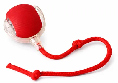Obrázek produktu pro Interaktivní míček pro kočky s pohybovým efektem, USB dobíjecí, LED světlo-Červený