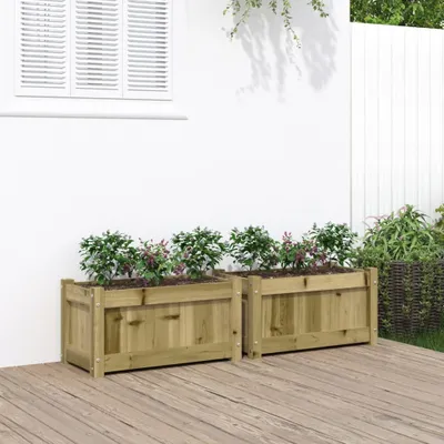 Productafbeelding van Maison Exclusive - Plantenbakken, 2 stuks, van geïmpregneerd grenenhout