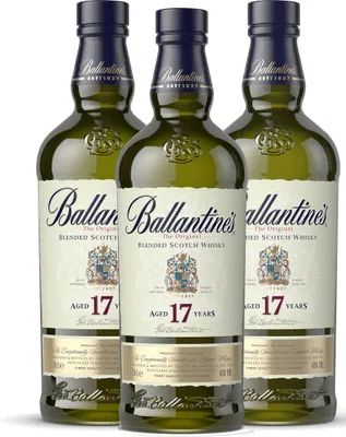 Immagine prodotto di Ballantines Blended Scotch Whisky 17 anni, confezione da 3 bottiglie, whisky, alcol, bottiglia, 40%, 3 x 700 ml
