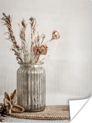 Produktbild von MuchoWow® Poster Getrocknete Blumen - Pastell - Stilleben 120x160 cm - Wandbilder