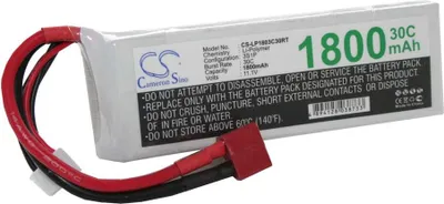 Produktbild von vhbw Akku kompatibel mit T-System AWG14 Stecker für Modellbau (1800mAh, 11,1V, Li-Polymer)