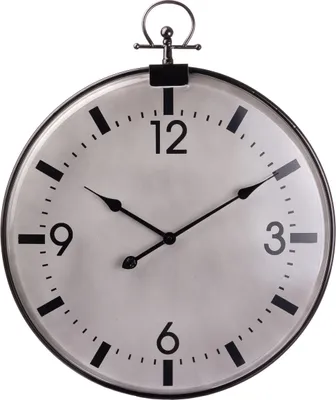 Image de Horloge industrielle Horloge murale en métal gris chic et moderne