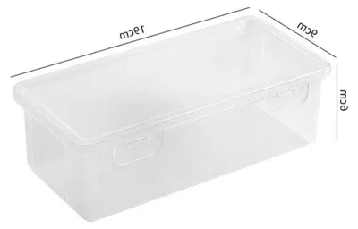 Produktbild von Kunststoffbox mit Deckel, transparente Aufbewahrungsbox für Stifte, Organizer für Schrein, Kosmetika und Werkzeuge (S)