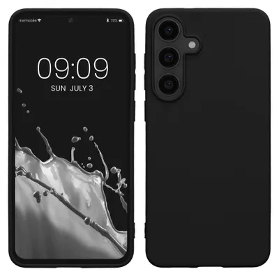 Produktbild von kwmobile Handyhülle für Samsung Galaxy S25 FE Hülle - TPU Case - Kabelloses Laden - Schutzhülle Cover in Schwarz
