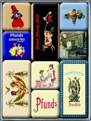 Immagine prodotto di Nostalgic-Art - Set di magneti da 9 pezzi - Pfunds Molkerei Dresden