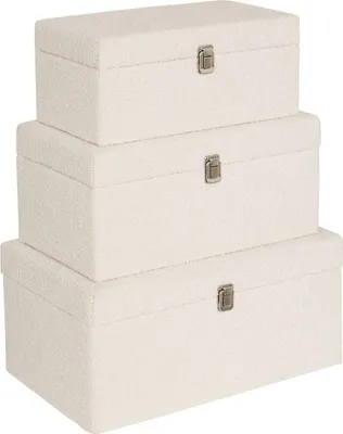 Produktbild von Koffer carlie weiß 54x26cm  - Atmosphera créateur d'intérieur