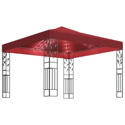 Produktbild von vidaXL Pavillon mit LED-Lichterkette 3x3 m Weinrot