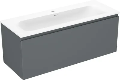 Immagine prodotto di Mexen Orio mobile da bagno 120 cm con lavabo Vela, 1 cassetto, grafite opaco/bianco opaco - 91A10-12047-1-BF66-W23M01