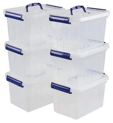 Image de Elzusha - Coffret de 6 boîtes de rangement transparentes avec couvercle
