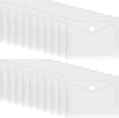 Imagen del producto de Carpetas A5, transparentes, 20 unidades, 22,5 x 18 cm, resistentes al agua, con cierre de velcro