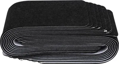 Immagine prodotto di Tappetini per scale - Autoadesivi, antiscivolo - Set di 15, 76×20,3 cm, 6,5 mm, poliestere+TPR - Nero