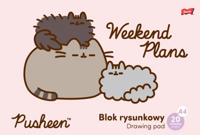 Image de Bloc de dessin A4, 20 feuilles, Pusheen Majewski