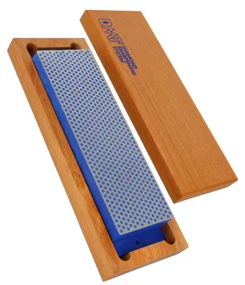 Produktbild von DMT Diamond Whetstone™ Diamant Schleifstein in Holzbox 8" Grob | Messerschärfer in Profiqualität | 20cm Wetzstein für Messer und Werkzeuge | USA | W8C
