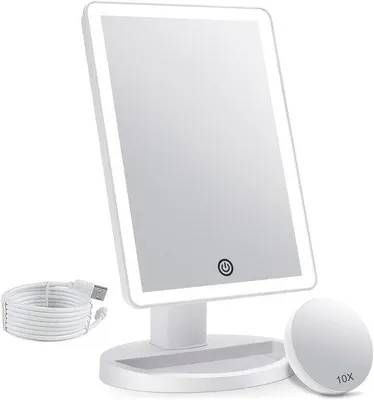Image de Miroir de maquillage avec lampes LED et variateur d'intensité