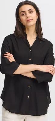 Image de Fransa FRJUNA - Chemisier pour femme, tunique, coupe ample, mélange de lin