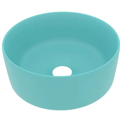 Obrázok produktu pre vidaXL umývadlo Round Matt Light Green 40x15 cm Keramika