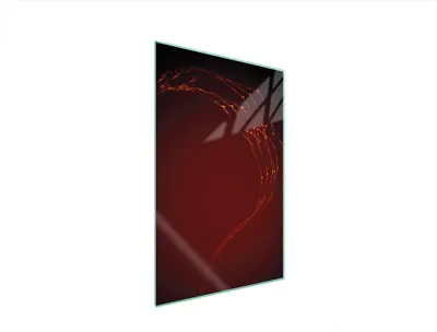 Produktbild von Rotes Glas-Schneidebrett 35x52 cm, hitzebeständig, rutschfest, hygienisch