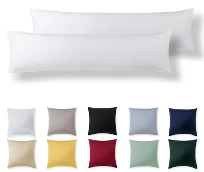 Immagine prodotto di Set di federe da 2 - 100% Jersey Cotone - Bianco - 40 x 145 cm