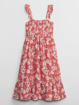 Produktbild von GAP Kinder-Midikleid mit Blumenmuster, Größe XS