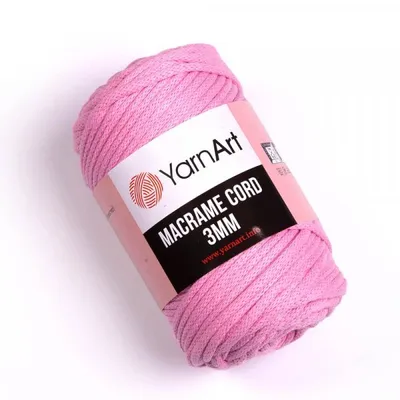 Obrázek produktu pro Yarn Art Macrame Cord 3 mm 85 m 762 Light Pink Šňůra