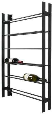 Produktbild von Spinder Design Weinregal VINE 7 Wandregal für Weinflaschen Schwarz 70x12,5x99 cm