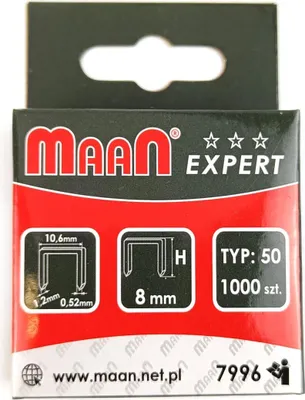 Produktbild von 1000 Tackerklammern 8 mm Typ 50 Breite 10,6 mm Handtacker Klammer für Tacker