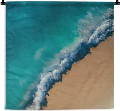 Produktbild von MuchoWow® Wandteppich Wandbehang Meer - Golf - Strand 150x150 cm Tapisserie Dekoration Wandtuch - Wohnaccessoires - Modernes