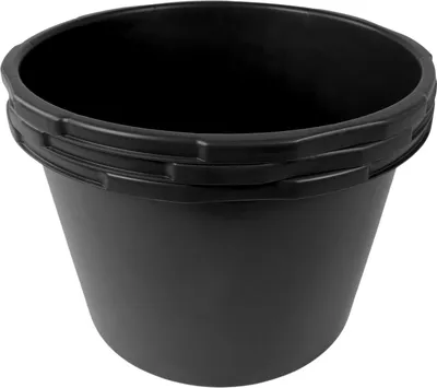 Image de Seau de chantier 40L Seau de chantier 3 pièces Seau à mortier Seau à eau Seau à ciment Bac à mortier Noir