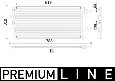 Produktbild von MAHLE AC 892 000P Kondensator Klimaanlage Klimakondensator für MINI Schrägheck (F56) +Trockner