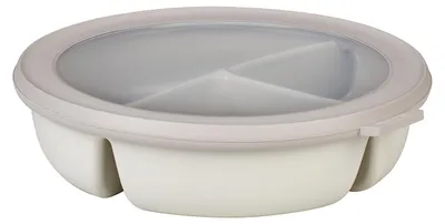 Produktbild von Mepal - Bento Schüssel mit 3 Fächern Rund Cirqula - 1 l - Nordic white