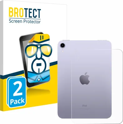Produktbild von 2x Für Apple iPad Mini 7 2024 (Rückseite) Schutzfolie BROTECT Displayschutz Display Schutz Folie Klar Transparent