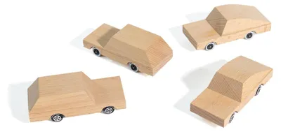 Immagine prodotto di Candylab - Macchinina Candycar World - Kit fai da te con rotelle - Giocattolo in legno