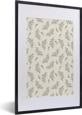 Produktbild von MuchoWow® MuchoWow® Gerahmtes Poster Blumen - Pflanzen - Pastell 40x60 cm - Poster mit zchwarzem Bilderrahmen - Poster in Rahmen