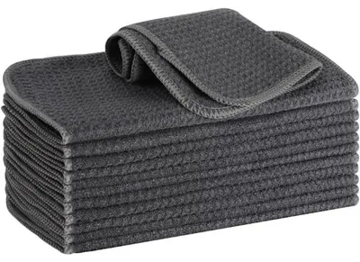 Produktbild von Mikrofasertücher Barista Waffeltuch Spüllappen Grau 20x20 cm 12 Stück