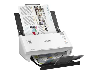 Produktbild von Epson WorkForce DS-410 - Dokumentenscanner - Contact Image Sensor (CIS) - Duplex - A4 - 600 dpi x 600 dpi - bis zu 26 Seiten/Min. (einfarbig) / bis zu 26 Seiten/Min. (Farbe) - automatischer Dokumenteneinzug (50 Blätter) - bis zu 3000 Scanvorgänge/Tag - USB