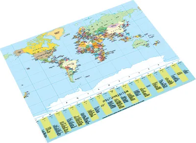 Produktbild von Läufer Schreibunterlage Welt politisch 400 x 530 mm